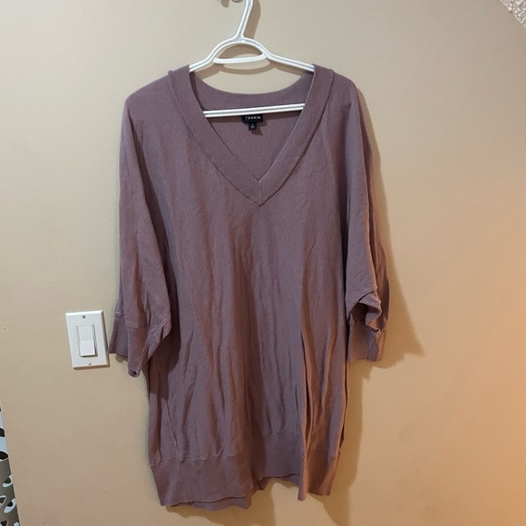 Torrid 3 Lavender Knit Sweater 3/4 sleeve - Picture 4 of 4